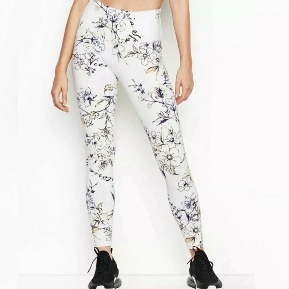 Victoria's Secret Hi waist Knockout Floral Leggings Size M - Picture 1 of 10